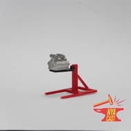 Engine Stand Jack Lift Crane Workshop Garage 1/64 Diorama Diecast Hotwheels 1:64 Scale Miniature Accessories 1Pair DIY