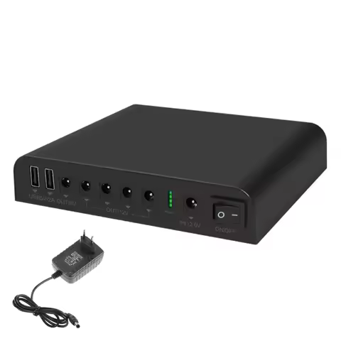 UPS Power Supply Power Banks for WIFI, Modem/Routers, VOIP, Cameras 12000mAh Battery Double USB 5V2A