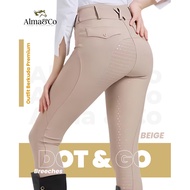 WOMEN'S FULL GRIP HORSE PANTS | DOT&GO EQUESTRIAN PANTS | BEIGE BEIGE BEIGE