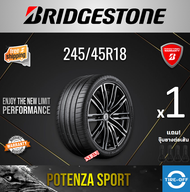 Bridgestone 245/45R18 POTENZA SPORT ยางใหม่ ผลิตปี2022 ราคาต่อ1เส้น มีรับประกันจากโรงงาน แถมจุ๊บลมยางต่อเส้น ยางขอบ18 ขนาดยาง: 245 45R18 POTENZA SPORT จำนวน 1 เส้น