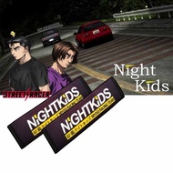 2PCS Initial D JDM Nightkids Racing Car Interior Seat Belt Protector Cover car Auto Accessories