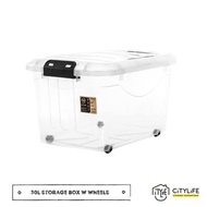 Citylife 30L Storage Box With Wheels (buy 1 get 1 free)