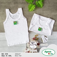 (6pc) Agree SF 019 Singlet | Children's Undershirts | Camisole | Agree Kids Singlet | T-shirt - Ksho