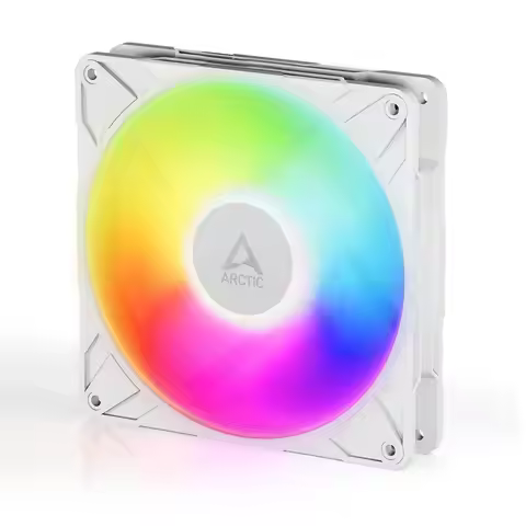 Original ARCTIC P14 Pro A‑RGB White 140mm 4‑Pin PWM PST Fan FDB Bearing 0dB‑Mode ARGB Lighting Quiet