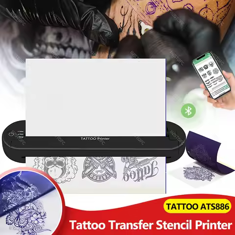 Ats886 A4 Tattoo Thermocopier Wireless Tattoo Transfer Bluetooth Mobile&pc Printer Thermal Printer T