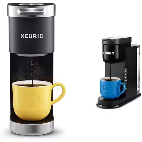 K-Mini Plus Single Serve K-Cup Pod Coee Maker, Black & K-ExprCoee Maker, Single Serve K-Cup Pod Coee