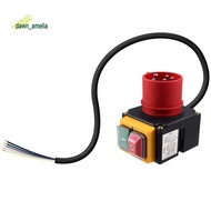 3-Phase 400 V Emergency Stop Switch 3 Phase with Cable and Phase Inverter Industrial Plug Protection