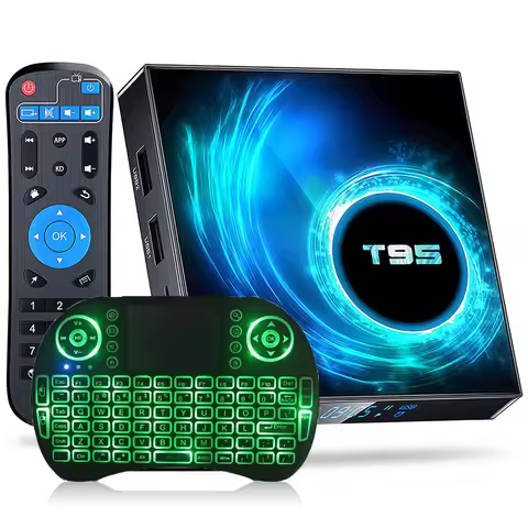 T95 TV Box Android16.0 Allwinner H616 4K Ultra HD Support AV1 1080P H.265 4K 2.4G&5G Wifi Smart Medi