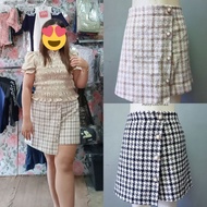 HIGH QUALITY KOREAN STYLE TWEED PLAID SKORT SKIRT SHORT