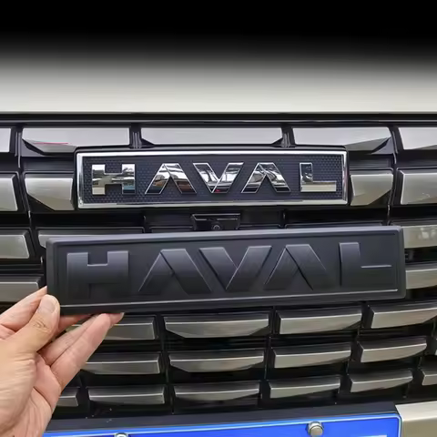 For Haval H6 PHEV H6 Fuel 2024 Black Logo Emblems Front Grill Rear Trunk Tailgate Emblem Car Styling