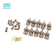 [nvnrbso] 10 Pack Professional BNC Male Crimp-On Connector BNC Plug Crimp Adapter
