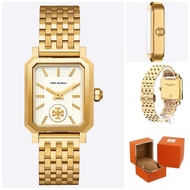 Tory Burch Rectangular Gold-Tone White Dial Robinson Watch TBW1500