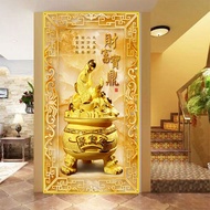 Vertical Golden Tree Entrance Decorative Painting Vertical Version Fortune Tree Money Tree Elk Money