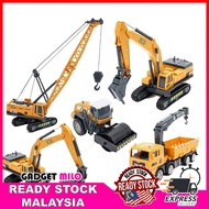 Construction Toy Vehicle Crane Excavator Vehicle Toy Bulldozer Lorry Truck Mixer Trailer Mainan Jang