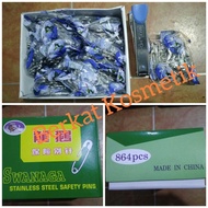 EBO101- 1 box - Peniti Swanaga Stainless Steel Safery Pins