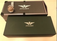 Jinlery精利 瑞士機械錶鏤空雙陀飛輪全自動機械錶男士手錶
