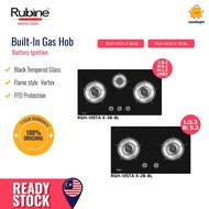 Rubine Glass Hob Built In Gas Cooker 5.2kW RGH-VISTA X-2B-BL (2 BURNER) / RGH-VISTA X-3B-BL (3 BURNE