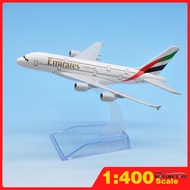 KLT 1:400 Emirates Airbus A380 16cm Airplane Models Toys For Children