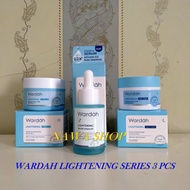 Wardah 1 Paket Hemat Lightening Series 3Pcs Wajah Glowing (Serum+Day+Night Cream)