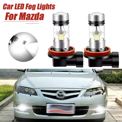 2pcs Car LED Fog Light Bulb Auto Lamp H8 H11 For Mazda 5 3 2 DE DH DL DJ 6 GH GJ CX-5 2011-2016 CX-7