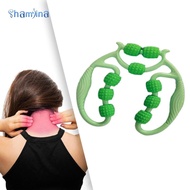 [Shamjina] Muscle Roller 9 Wheels Massage Roller Manual Leg Massage Ring Clamp Leg Roller for Should