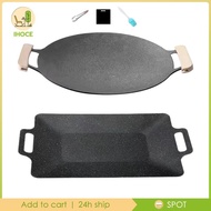 [Ihoce] Korean BBQ Pan BBQ Griddle Cookware Barbecue Grill Griddle Pan for Camping Hiking Stovetop Backpacking Accessories