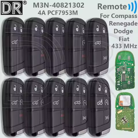 DR M3N-40821302 4A PCF7953M Original PCB 433MHz Proximity Car Remote Key For Jeep Compass Renegade D