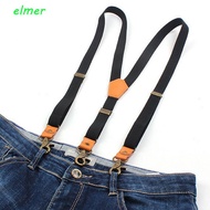 ELMER Suspenders Clips Y-Back Braces Straps Fashion Elastic Solid Color Strap Clip 3 Hooks For Women