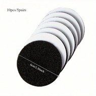10/20/100pcs Black Round Fasteners, Double-Sided Adhesive, Black/White, 6cm/2.36inch Diameter - Suit