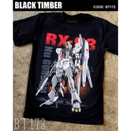 😎👕 [2023hotGundam tshirt] BT 172 Gundam RX-93 เสื้อยืด สีดำ BT Black Timber T-Shirt ผ้าคอตตอน สกรีนลายแน่น S M L XL XXL