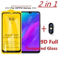 2-in-1 9D Tempered Glass Huawei Y6P Y8P Y7P Y9s Y6s Y5 Y6 Y7 Y7A Y9A Y9 Prime Pro 2019 2020 P20 P30 P40 Pro Lite 9D Screen Protector Camera Lens Protective Glass Film