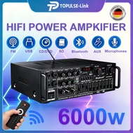 TOPULSE 326BT 6000W Amplifier Bluetooth Mixer Amplifier Power Amplifier Stereo Amplifier Wireless 2 