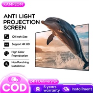 Simple Folding Metal Anti-Light Portable Screen Metal Anti-Light Portable Screen Projector (84"-120"