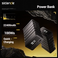 SIDANDE 100W แบตสำรองชาร์จเร็ว พร้อม Q100C สายชาร์จสำหรับ1เมตรอุปกรณ์สตูดิโอถ่ายภาพ Q100lite