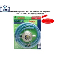 Low Pressure Gas Regulator Safety set Kepala Gas Cento PVC Hose 1.3 Meter With Adjustable Clips SIRI