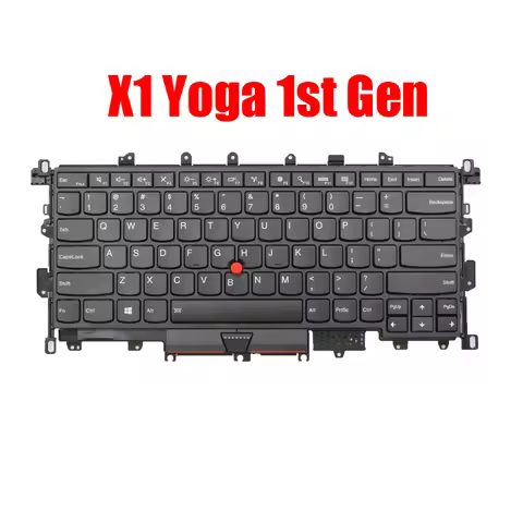 Keyboard For Lenovo For Thinkpad X1 Yoga 1st Gen 20FQ 20FR English US 01AX828 01AX829 SN20L78227 SN2