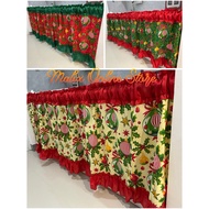 Sink Curtain Christmas Balls Design Kurtina Panlababo 27.5 Inches by 58 Inches