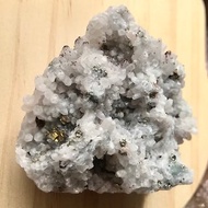 江西白水晶黃銅礦共生 白水晶簇 白晶 水晶原礦 天然原石 水晶