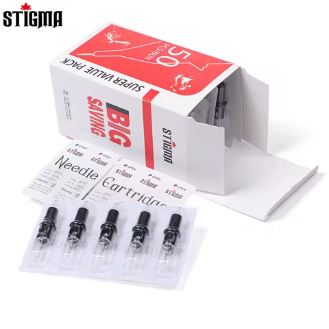 STIGMA 50Pcs Tattoo Cartridges Needles Boutique Disposable Sterile Revolution Safe Cartridges For Ta