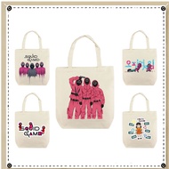 Squid Game Tote Bag Squid Game Design Canvas Bag Beg Tote Squid Game 鱿鱼游戏帆布包 CB27