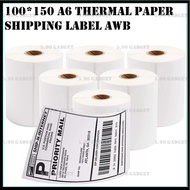 A6 Thermal Paper 100*150 Shipping Label AWB Waybill Consignment Note