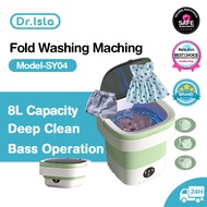 Dr.isla Mesin Cuci Mini Portable Lipat 8L Mesin Cuci Bayi Pengering Pakaian Desinfeksi Cahaya Biru P