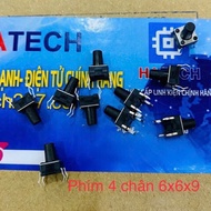 6x6x9 4-pin push button, bag of 50