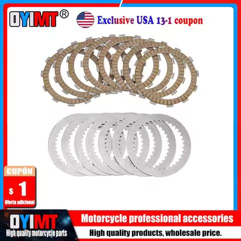 Motorcycle Accessories Clutch Friction Plates & Steel Plates Disc Kit For SUZUKI DR800 DR 800 1990-1