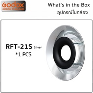 Godox Reflector RFT-21S Silver 38 cm. / 15 inch For Godox Ring Flash Head R1200 / Godox Thailand