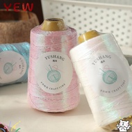 YYE 100g/Roll Core Spun Yarn, Silver Color Hand Woven Metallic Core Yarn,  DIY Craft Soft Shiny Glit