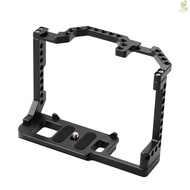 Andoer Camera Cage Aluminum Alloy with Dual Cold Shoe Mount 1/4 Inch Screw Compatible with Canon EOS 90D/80D/70D DSLR Camera  [24NEW]