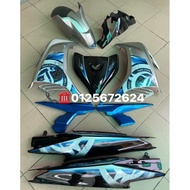 COVERSET YAMAHA 135LC V2 BATIK BIRU SODA