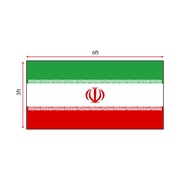 Iran Flag 3x6ft, Bendera Iran 3x6ft, Polyester