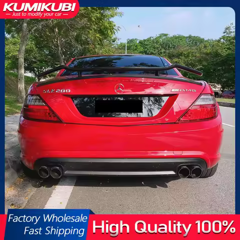 R172 RW Style Spoiler For Mercedes Benz SLK Class R172 SLK250 200 350 55 2012+ Carbon Fiber Rear Tru